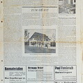 Zeitungsartikel über den Schulhausneubau. Seite 1. 1936