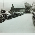Traktorenweihe in der Schulstrasse zirka 1963.
