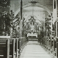 Ansicht des geschmückten Kirchenraums vor 1962
