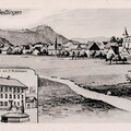 Postkarte mit romantischer Schwarzbach Darstellung.