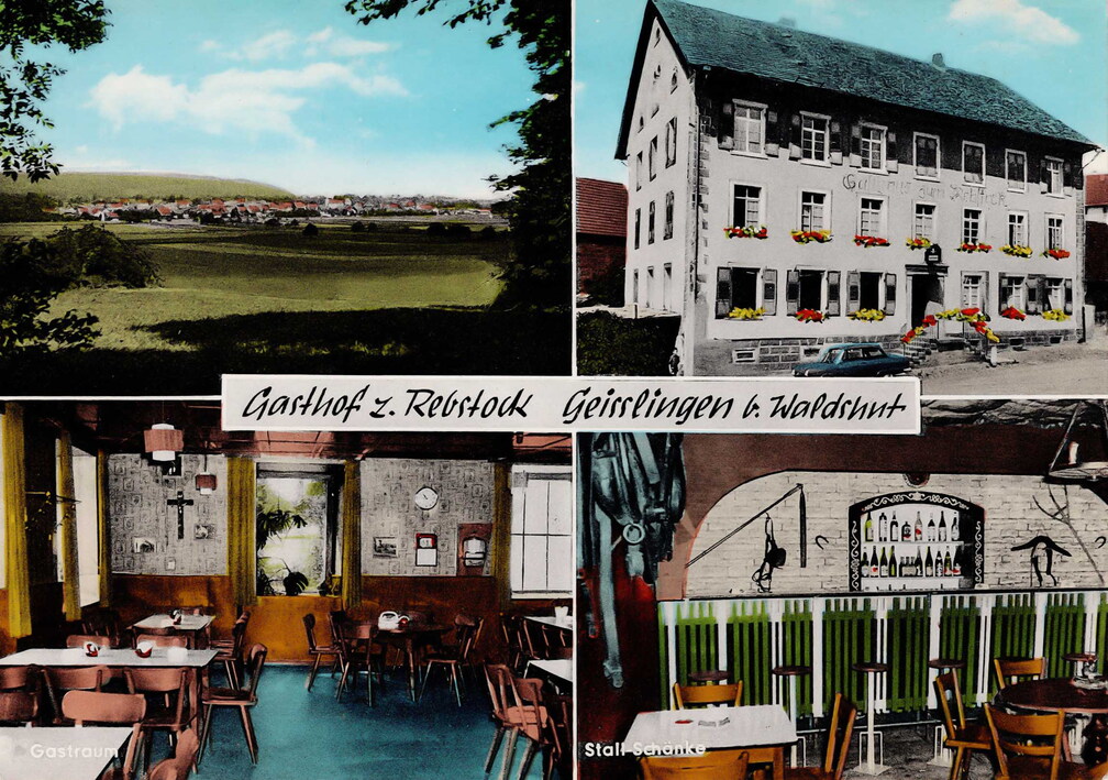 Postkarte des "Gasthof zum Rebstock"