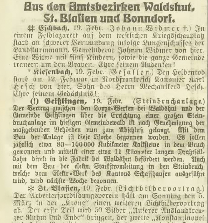 Am Rande: Der Geißlinger Kalkstein war qualitativ nicht ausreichend, weshalb man die hier beschriebene Anlage bis nach Bergöschingen verlängern musste.